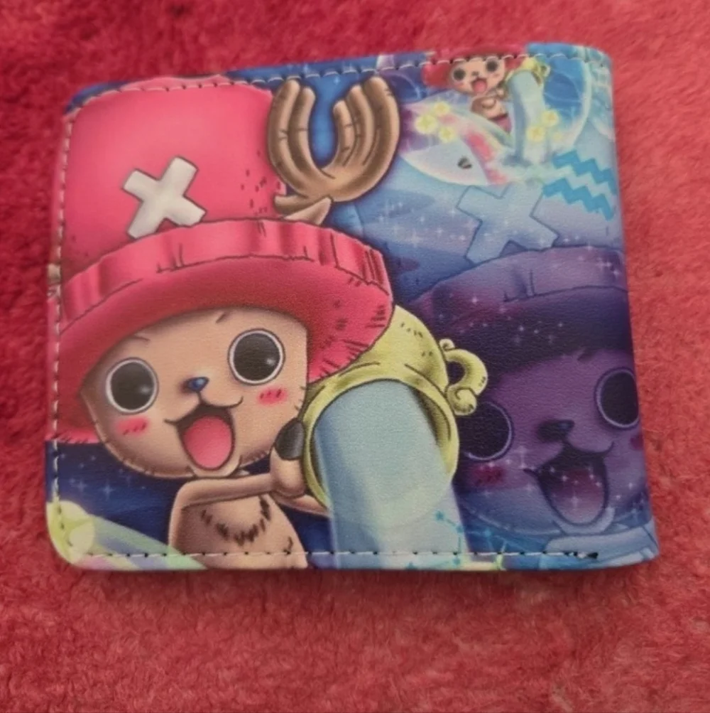 New chopper one piece anime manga leather wallet